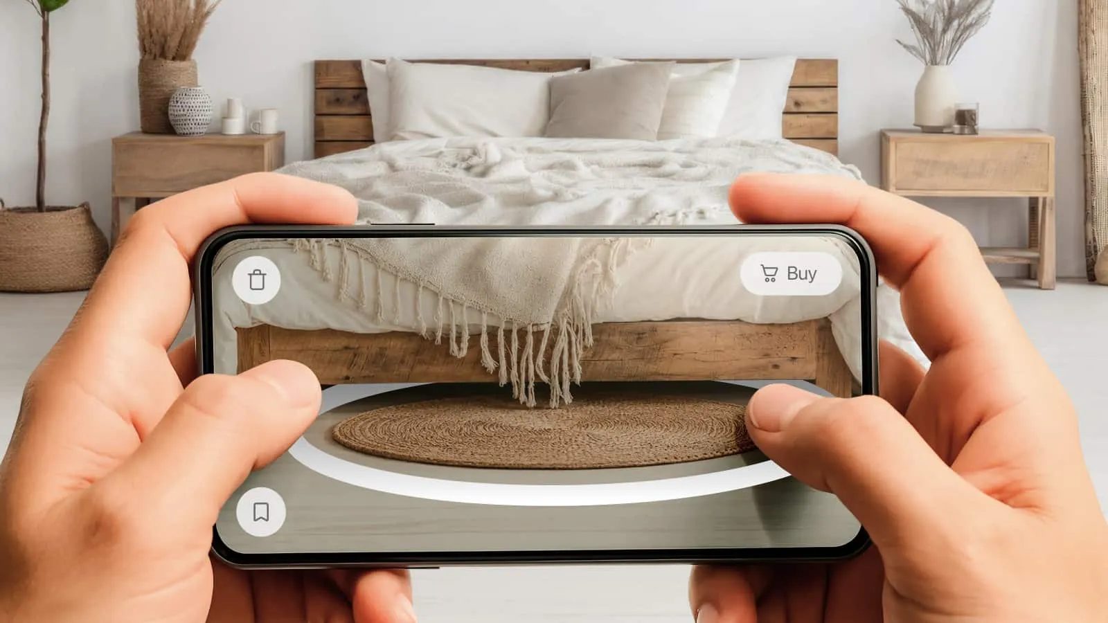 Photo-based rugs. Real-world placement.
