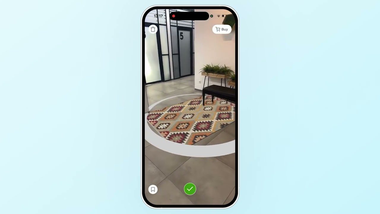 Watch a rug move from catalog to room
